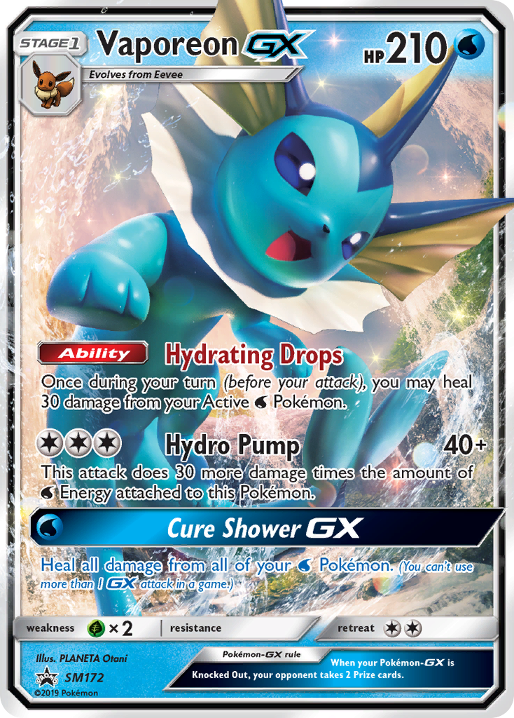 Vaporeon GX (SM172) [Sun & Moon: Black Star Promos] - The Mythic Store | 24h Order Processing