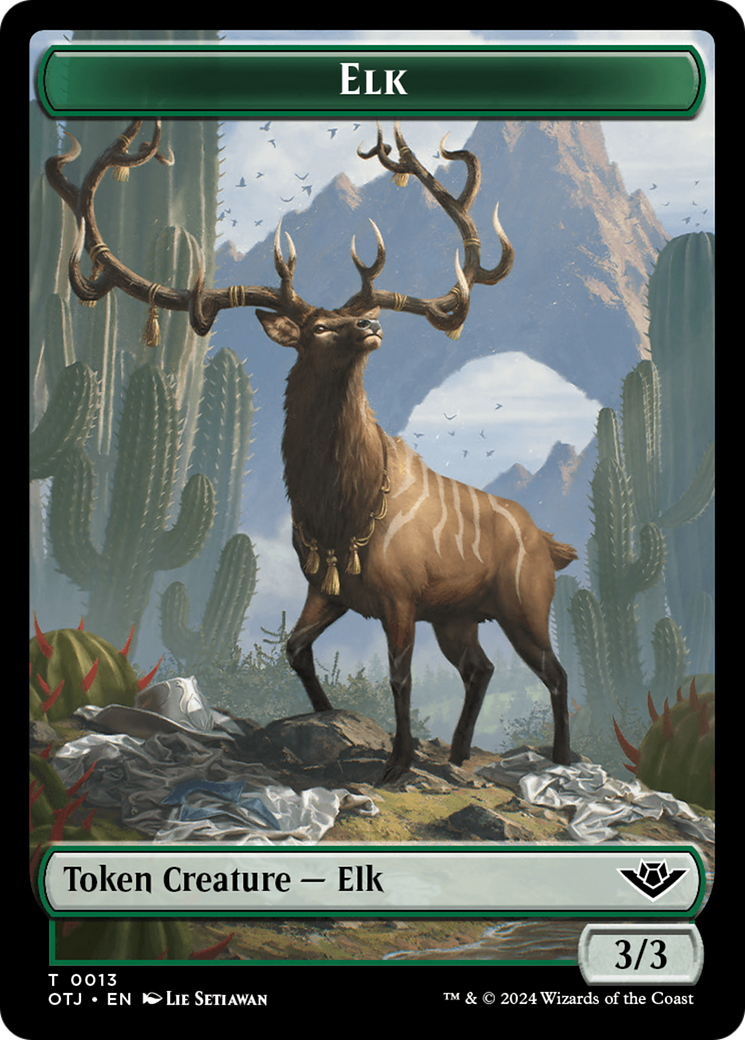 Mercenary // Elk Double-Sided Token [Outlaws of Thunder Junction Tokens] - The Mythic Store | 24h Order Processing