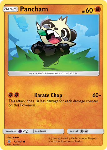 Pancham (72/145) [Sun & Moon: Guardians Rising] - The Mythic Store | 24h Order Processing