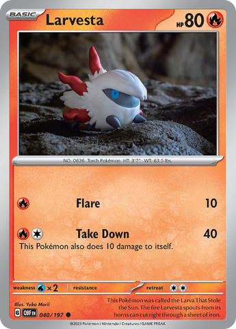 Larvesta (040/197) [Scarlet & Violet: Obsidian Flames] - The Mythic Store | 24h Order Processing