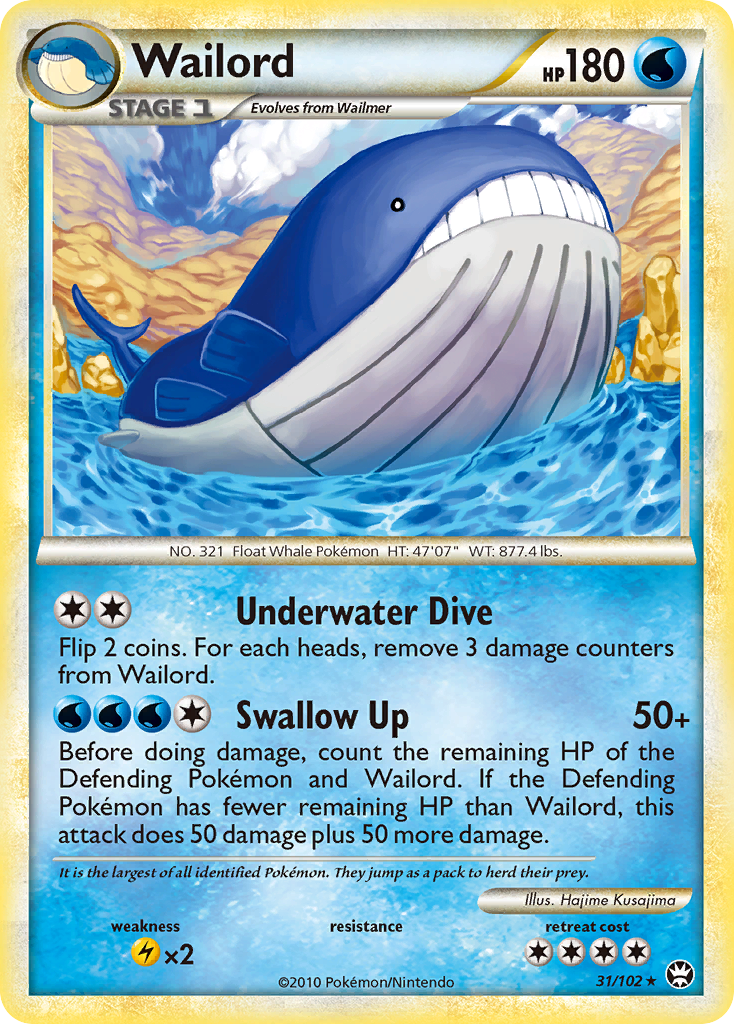 Wailord (31/102) [HeartGold & SoulSilver: Triumphant] - The Mythic Store | 24h Order Processing