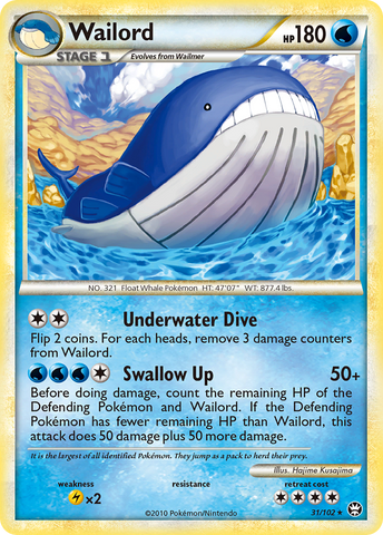 Wailord (31/102) [HeartGold & SoulSilver: Triumphant] - The Mythic Store | 24h Order Processing