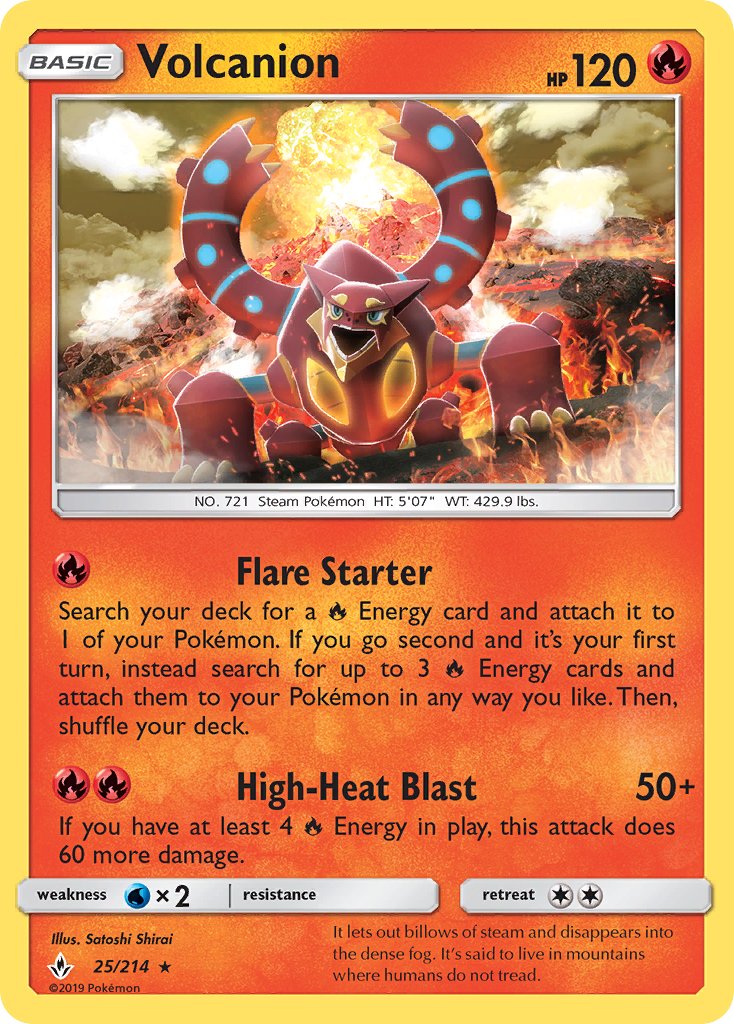 Volcanion (25/214) (Theme Deck Exclusive) [Sun & Moon: Unbroken Bonds] - The Mythic Store | 24h Order Processing