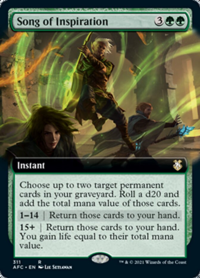 Song of Inspiration (Extended Art) [Dungeons & Dragons: Adventures in the Forgotten Realms Commander] - The Mythic Store | 24h Order Processing