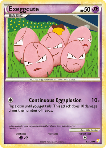 Exeggcute (63/123) [HeartGold & SoulSilver: Base Set] - The Mythic Store | 24h Order Processing