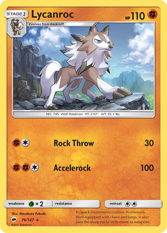 Lycanroc (76/147) (Theme Deck Exclusive) [Sun & Moon: Burning Shadows] - The Mythic Store | 24h Order Processing