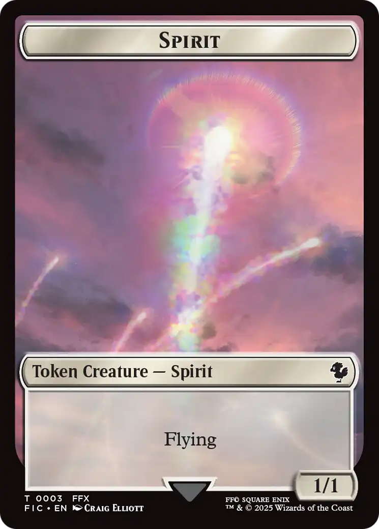 Spirit // Squid Double-Sided Token (Surge Foil) [FINAL FANTASY Commander Tokens] - The Mythic Store | 24h Order Processing