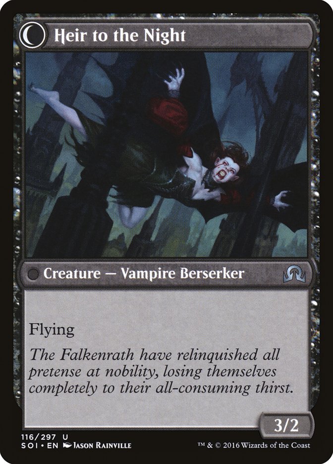 Heir of Falkenrath // Heir to the Night [Shadows over Innistrad] - The Mythic Store | 24h Order Processing