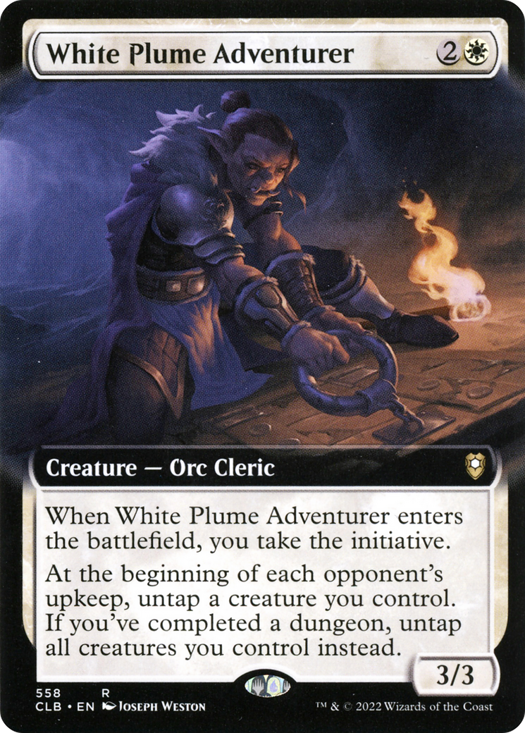 White Plume Adventurer (Extended Art) [Commander Legends: Battle for Baldur's Gate] - The Mythic Store | 24h Order Processing