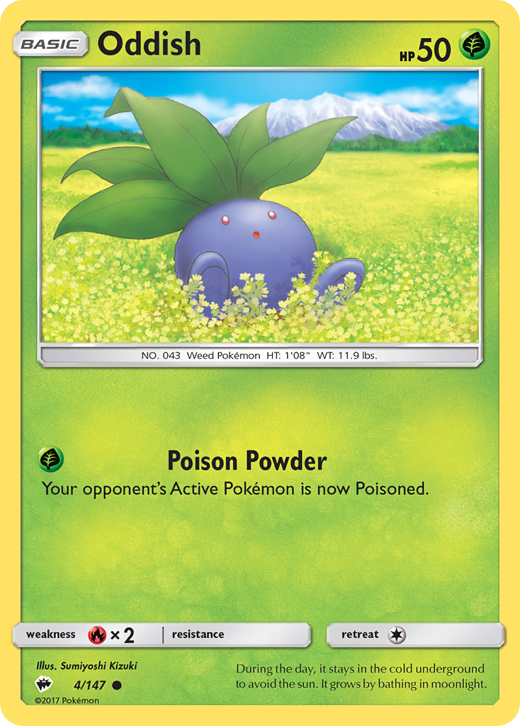 Oddish (4/147) [Sun & Moon: Burning Shadows] - The Mythic Store | 24h Order Processing