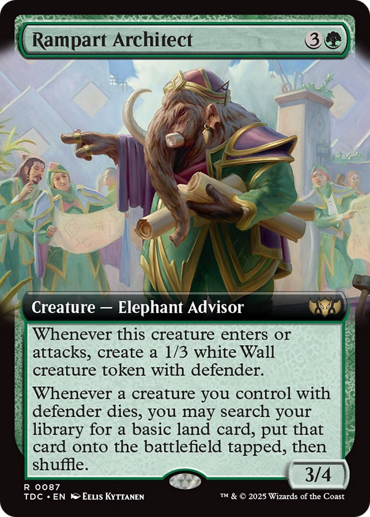 Rampart Architect (Extended Art) [Tarkir: Dragonstorm Commander] - The Mythic Store | 24h Order Processing