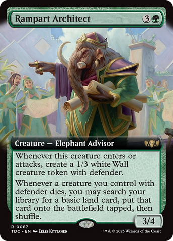 Rampart Architect (Extended Art) [Tarkir: Dragonstorm Commander] - The Mythic Store | 24h Order Processing