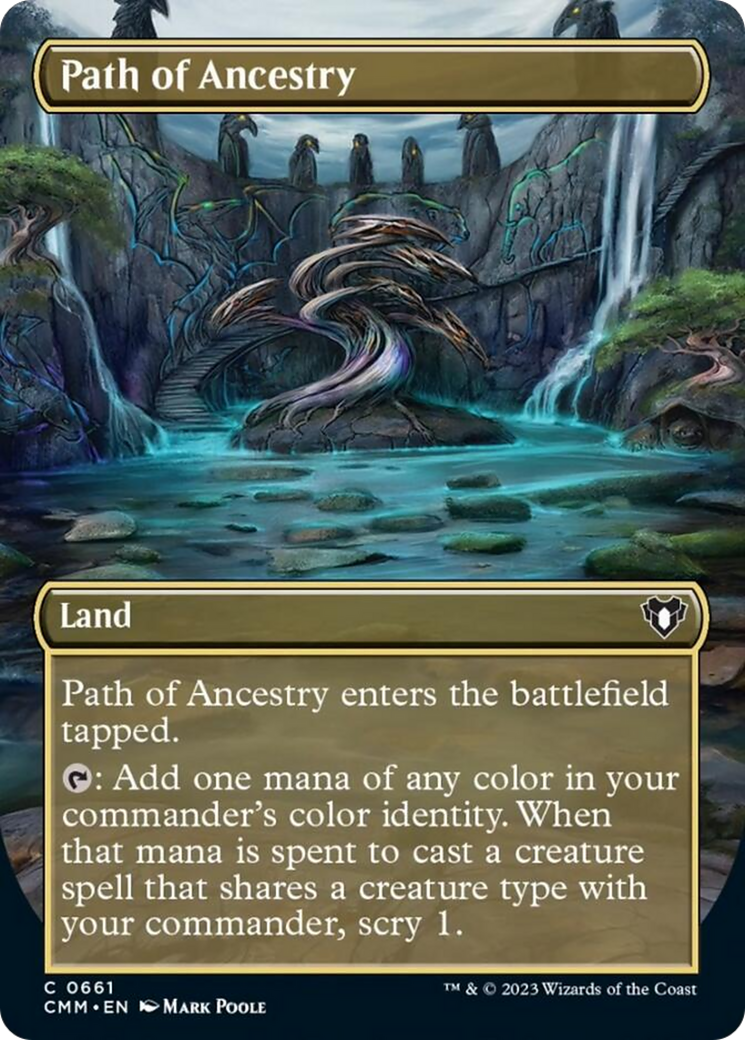 Path of Ancestry (Borderless Alternate Art) [Commander Masters] - The Mythic Store | 24h Order Processing