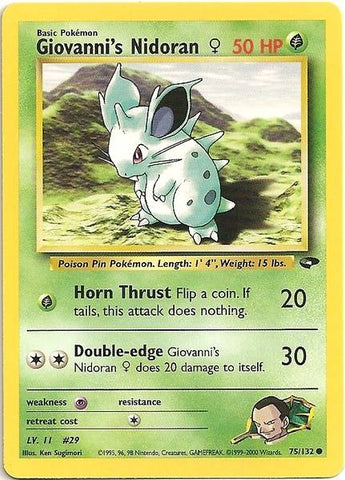 Giovanni's Nidoran (75/132) (Female) [Gym Challenge Unlimited] - The Mythic Store | 24h Order Processing