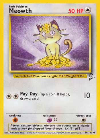 Meowth (80/130) [Base Set 2] - The Mythic Store | 24h Order Processing