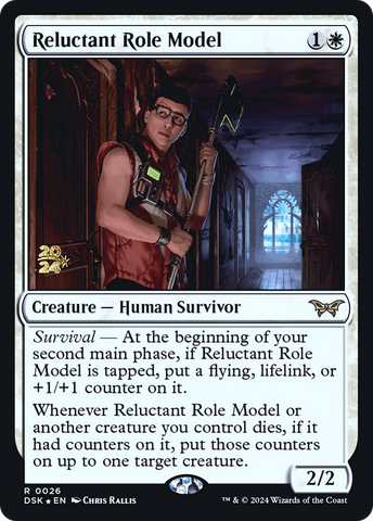 Reluctant Role Model (0026) [Duskmourn: House of Horror Prerelease Promos] - The Mythic Store | 24h Order Processing