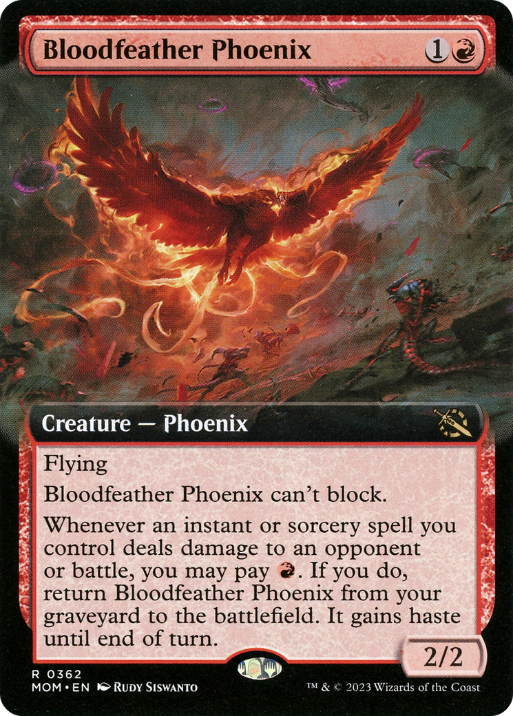 Bloodfeather Phoenix (Extended Art) [March of the Machine] - The Mythic Store | 24h Order Processing