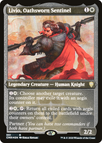 Livio, Oathsworn Sentinel (Etched) [Commander Legends] - The Mythic Store | 24h Order Processing