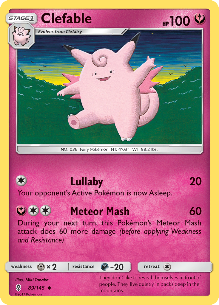 Clefable (89/145) [Sun & Moon: Guardians Rising] - The Mythic Store | 24h Order Processing