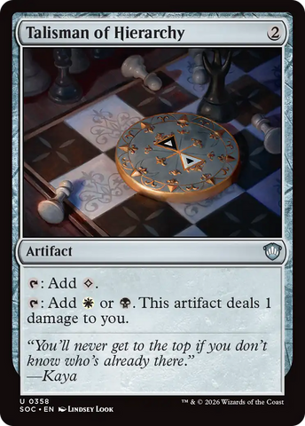 Talisman of Hierarchy [Secrets of Strixhaven Commander] - The Mythic Store | 24h Order Processing