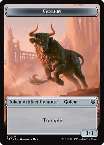 Golem (0014) // Golem (0015) Double-Sided Token [Aetherdrift Commander Tokens] - The Mythic Store | 24h Order Processing