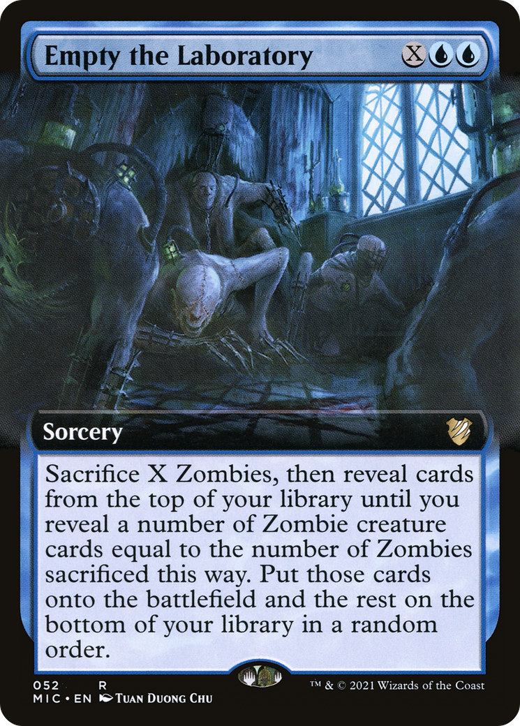 Empty the Laboratory (Extended Art) [Innistrad: Midnight Hunt Commander] - The Mythic Store | 24h Order Processing