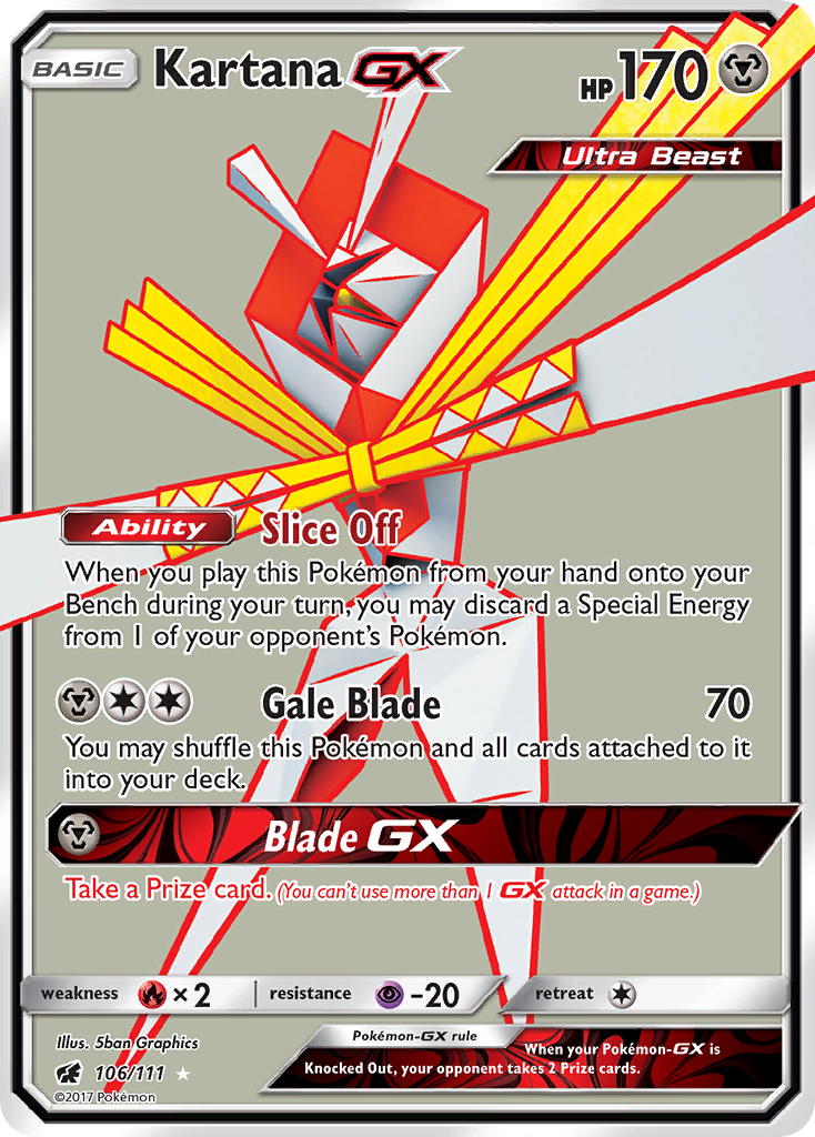 Kartana GX (106/111) [Sun & Moon: Crimson Invasion] - The Mythic Store | 24h Order Processing