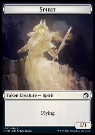 Elephant // Spirit Double-Sided Token [Innistrad: Midnight Hunt Commander Tokens] - The Mythic Store | 24h Order Processing