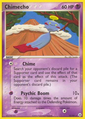Chimecho (17/101) [EX: Hidden Legends] - The Mythic Store | 24h Order Processing