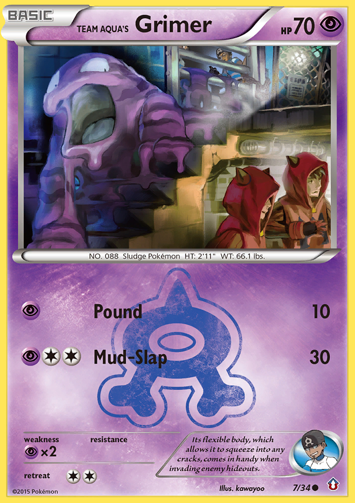 Team Aqua's Grimer (7/34) [XY: Double Crisis] - The Mythic Store | 24h Order Processing
