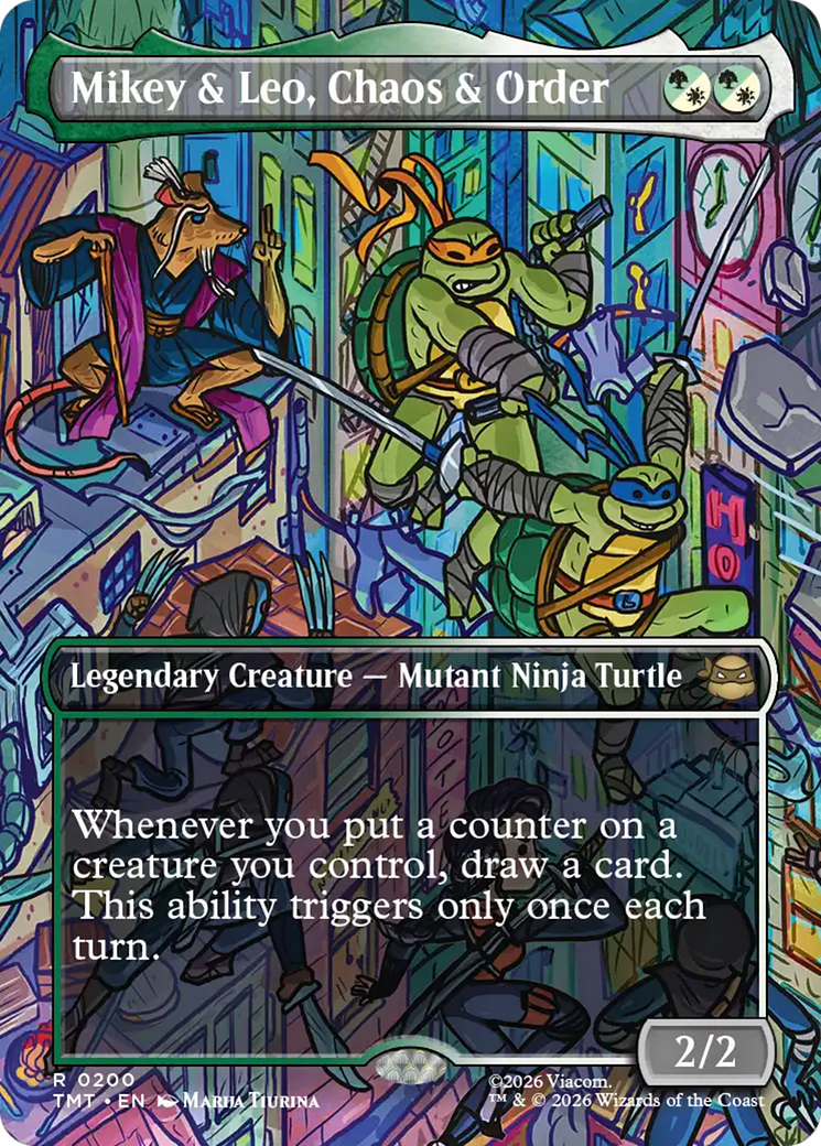 Mikey & Leo, Chaos & Order (Borderless) [Teenage Mutant Ninja Turtles]