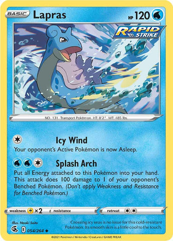 Lapras (054/264) [Sword & Shield: Fusion Strike] - The Mythic Store | 24h Order Processing