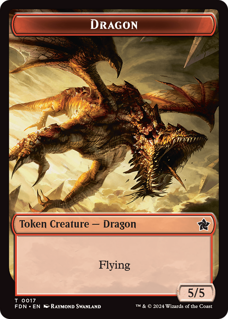 Dragon (0016) // Dragon (0017) Doubled-Sided Token [Foundations Tokens] - The Mythic Store | 24h Order Processing