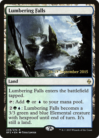 Lumbering Falls [Battle for Zendikar Prerelease Promos] - The Mythic Store | 24h Order Processing