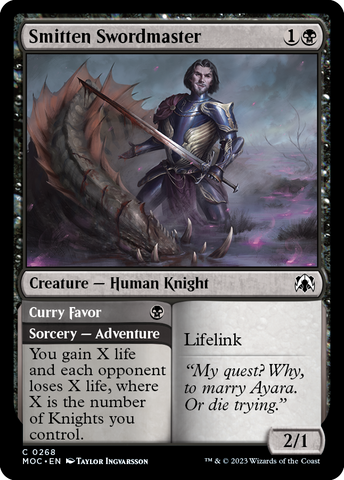 Smitten Swordmaster // Curry Favor [March of the Machine Commander] - The Mythic Store | 24h Order Processing