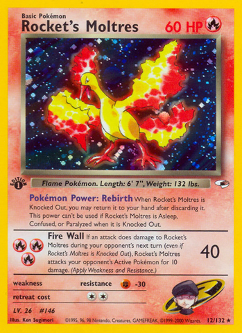 Rocket's Moltres (12/132) [Gym Heroes 1st Edition] - The Mythic Store | 24h Order Processing