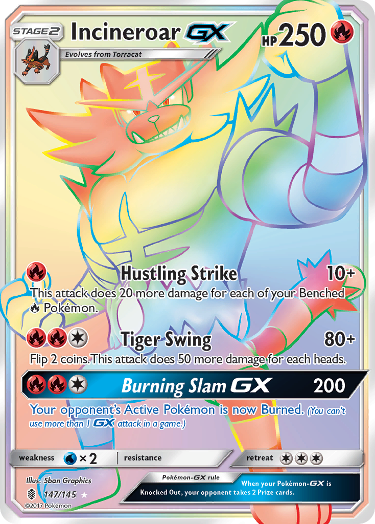 Incineroar GX (147/145) [Sun & Moon: Guardians Rising] - The Mythic Store | 24h Order Processing