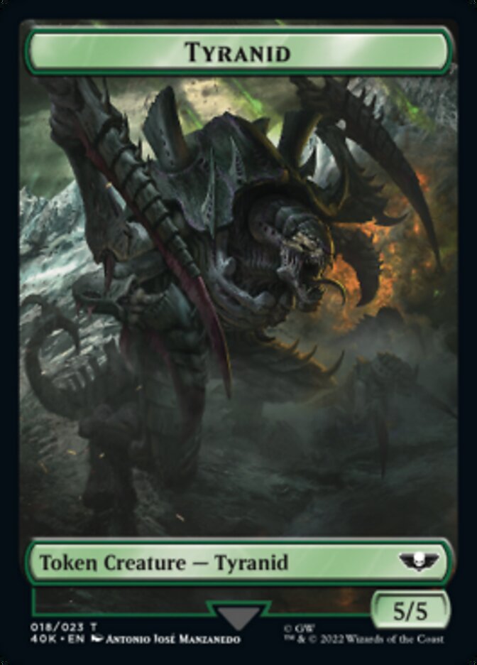 Tyranid (017) // Tyranid (018) Double-Sided Token (Surge Foil) [Warhammer 40,000 Tokens] - The Mythic Store | 24h Order Processing