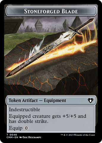Servo // Stoneforged Blade Double-Sided Token [Commander Masters Tokens] - The Mythic Store | 24h Order Processing