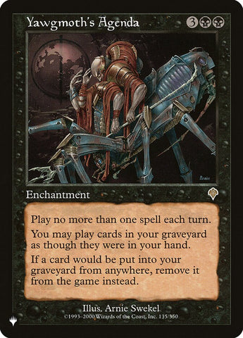 Yawgmoth's Agenda [The List] - The Mythic Store | 24h Order Processing