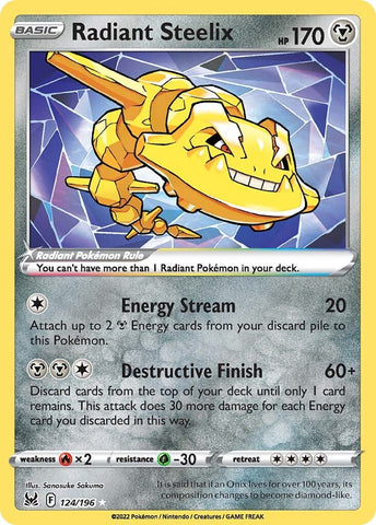 Radiant Steelix (124/196) [Sword & Shield: Lost Origin] - The Mythic Store | 24h Order Processing