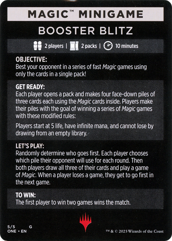 Booster Blitz (Magic Minigame) [Phyrexia: All Will Be One Minigame] - The Mythic Store | 24h Order Processing