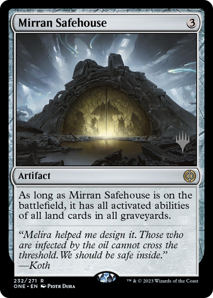 Mirran Safehouse (Promo Pack) [Phyrexia: All Will Be One Promos] - The Mythic Store | 24h Order Processing