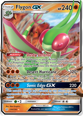 Flygon GX (110/236) [Sun & Moon: Cosmic Eclipse] - The Mythic Store | 24h Order Processing