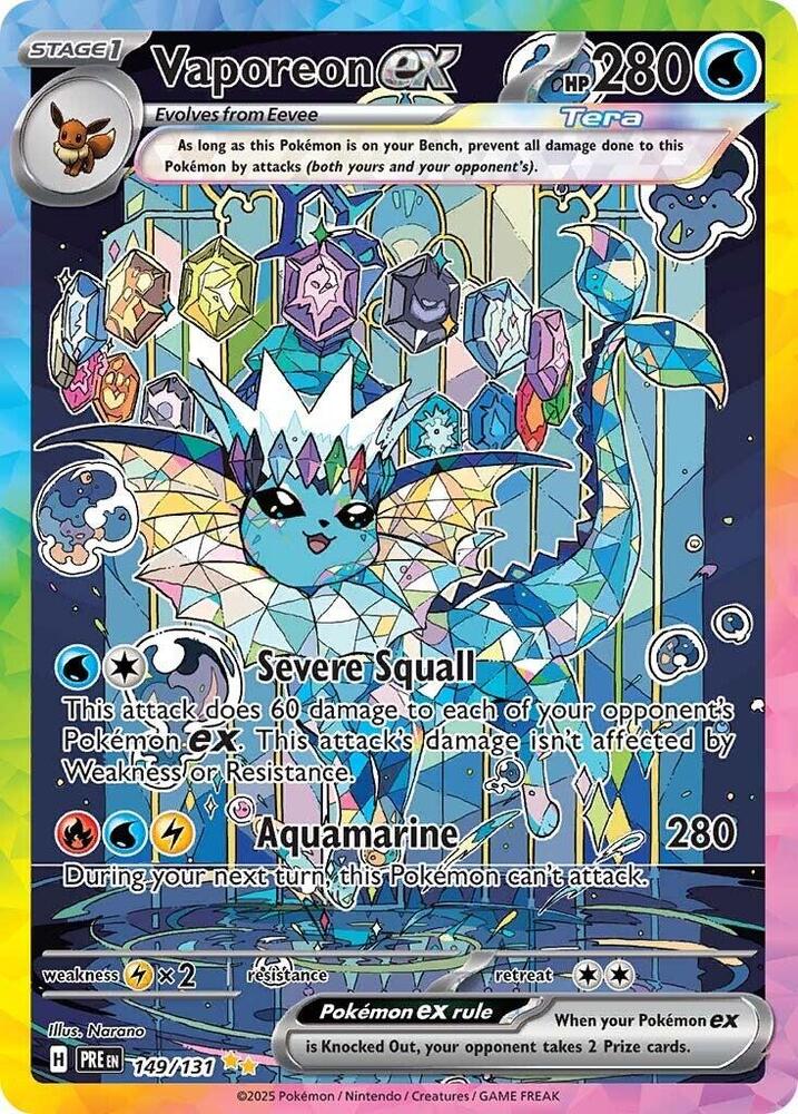 Vaporeon ex (149/131) [Scarlet & Violet: Prismatic Evolutions] - The Mythic Store | 24h Order Processing