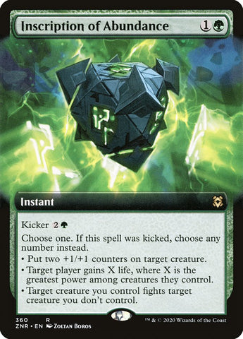 Inscription of Abundance (Extended Art) [Zendikar Rising] - The Mythic Store | 24h Order Processing