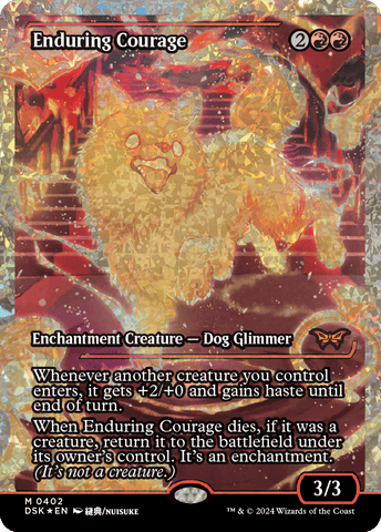Enduring Courage (Japan Showcase Fracture Foil) [Duskmourn: House of Horror] - The Mythic Store | 24h Order Processing
