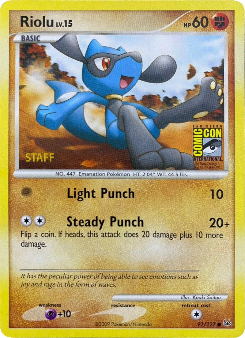 Riolu (91/127) (SDCC 2009) (Staff) [Platinum: Base Set] - The Mythic Store | 24h Order Processing