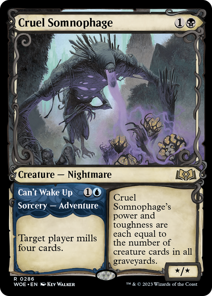 Cruel Somnophage // Can't Wake Up (Showcase) [Wilds of Eldraine] - The Mythic Store | 24h Order Processing