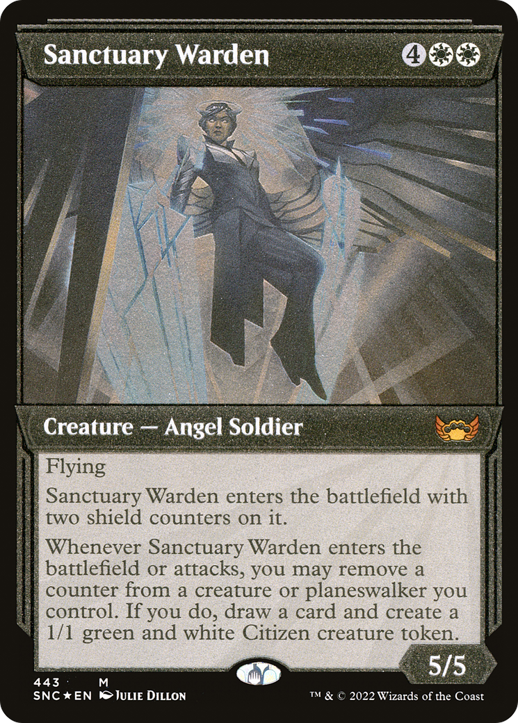 Sanctuary Warden (Showcase Art Deco Foil Etched) [Streets of New Capenna] - The Mythic Store | 24h Order Processing